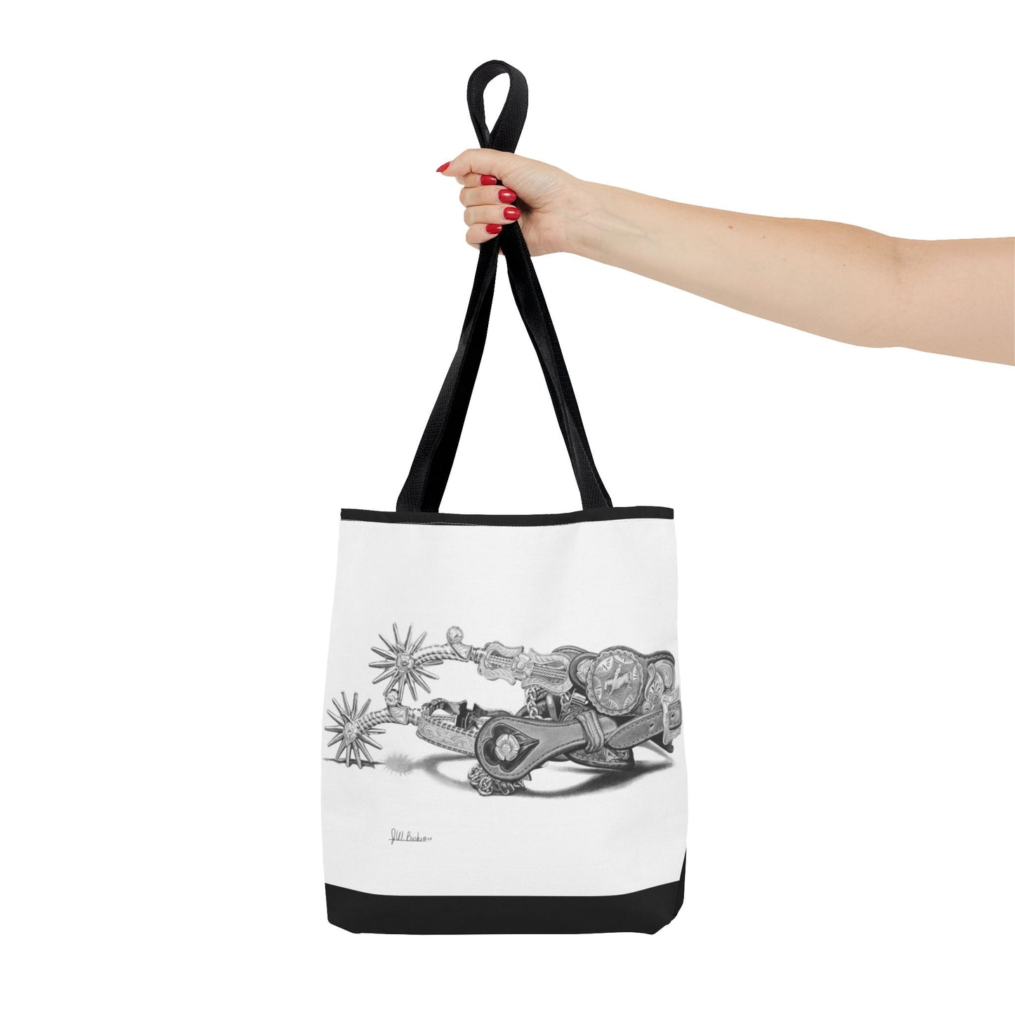 "Spurs" Tote Bag, Western Style Shopping Tote, Equestrian Gift, Farmhouse Decor, Horse Lover Accessory