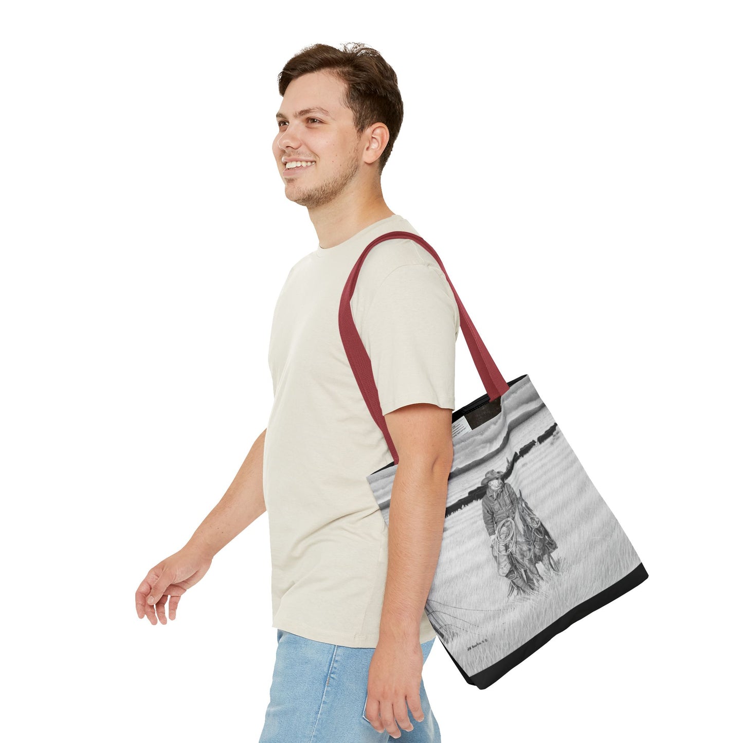 "The Passing Storm" Tote Bag, Western Style Shopping Tote, Equestrian Gift, Farmhouse Decor, Horse Lover Accessory