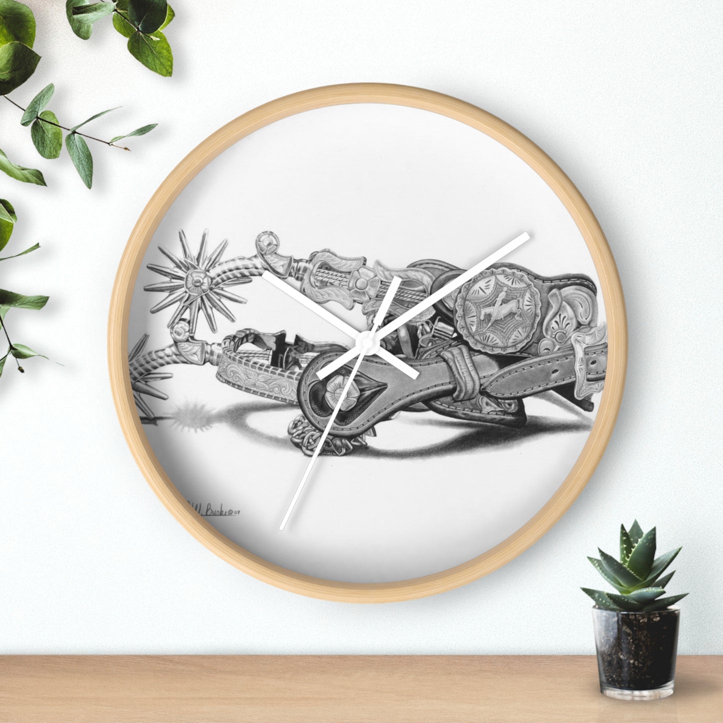 Wall Clock, Vintage Farmhouse Decor, Western Theme Timepiece, Country Home Accent, Horse Lover Gift, Unique Wall Art