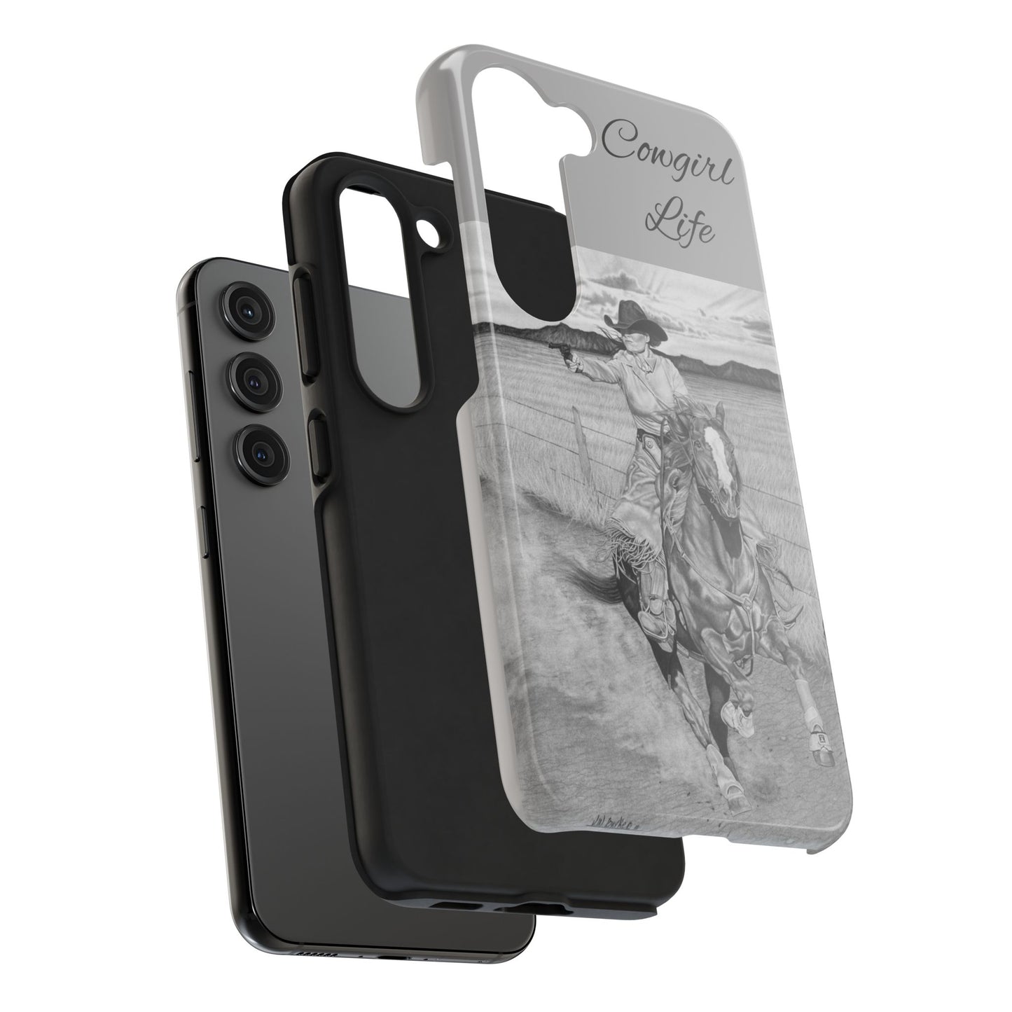 "Dangerous and Beautiful" Western Rodeo Phone Cases, Cowboy Design, Tough Protection, Gift for Him, Ranch Decor, Durable Style