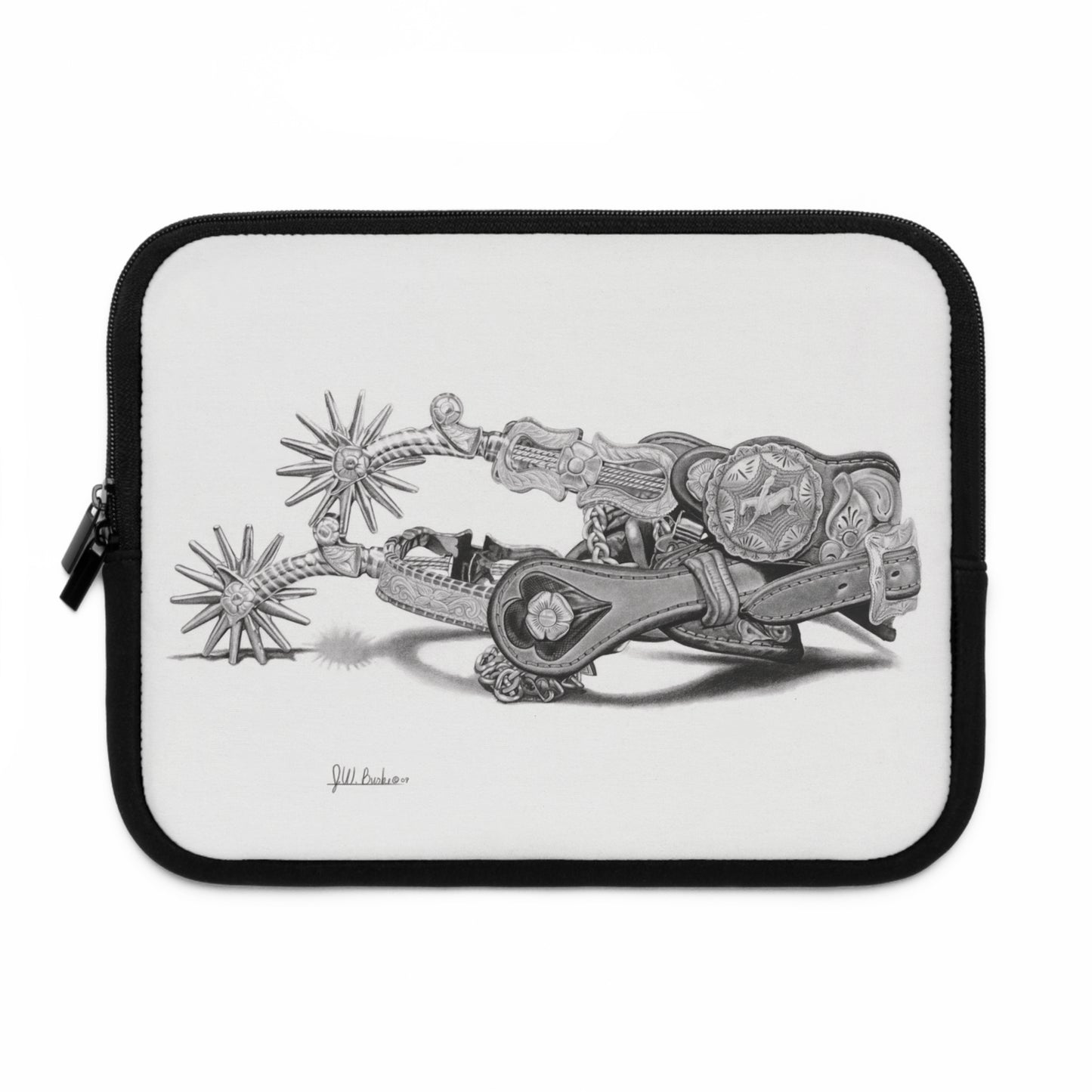 "Spurs" Rustic Cowboy Laptop Sleeve, Western Cowpoke Case, Unique Gift for Ranch Lovers, Rodeo Accessories, Durable Tech Cover