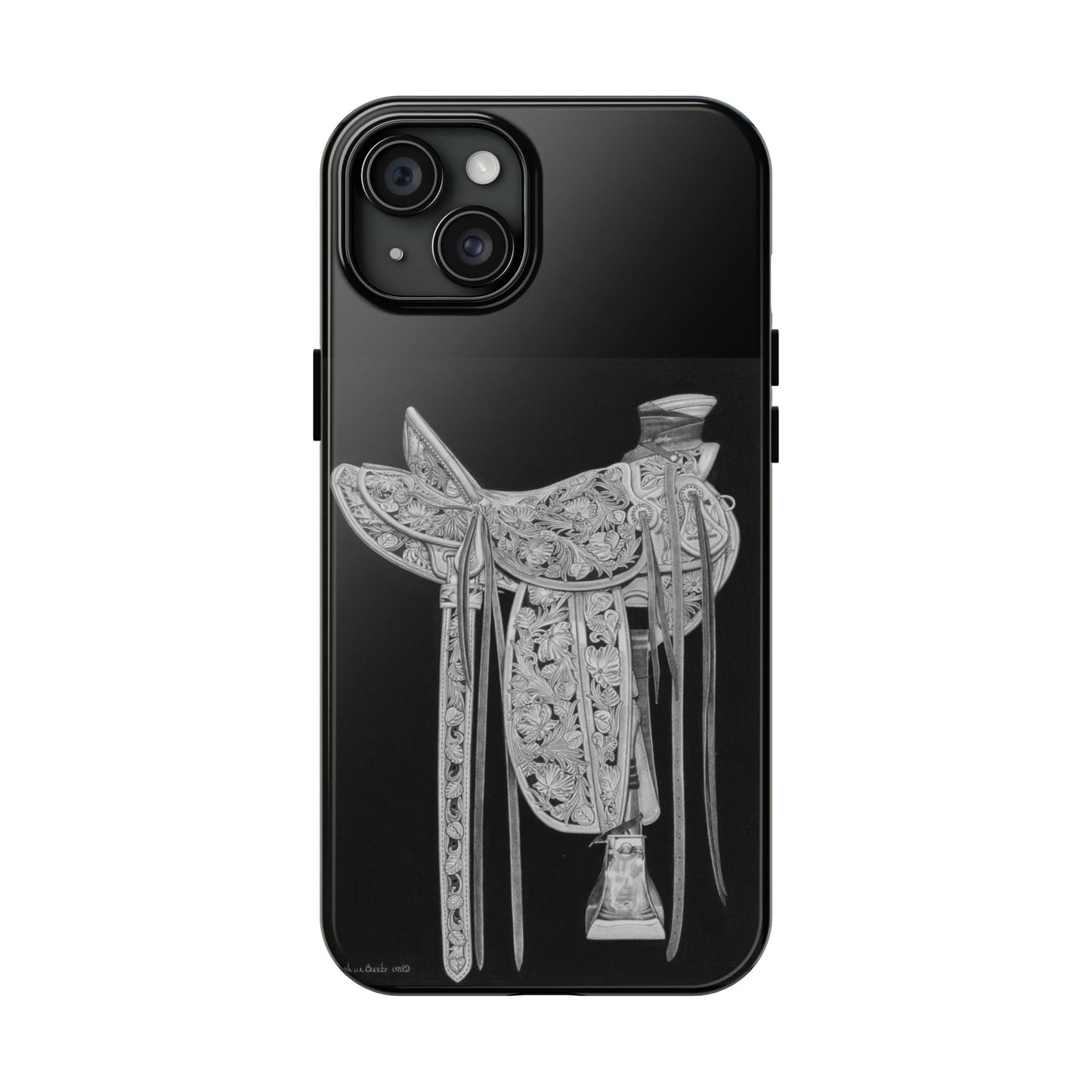 "New Saddle" Western Rodeo Phone Cases, Cowboy Design, Tough Protection, Gift for Him, Ranch Decor, Durable Style