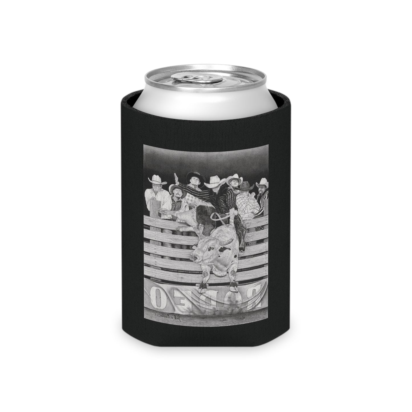 "Serius Fun" Rustic Cowboy Can Cooler, Western Beverage Sleeve, Outdoor Party Gear, Country-Themed Drink Holder, Ideal for BBQs & Tailgates