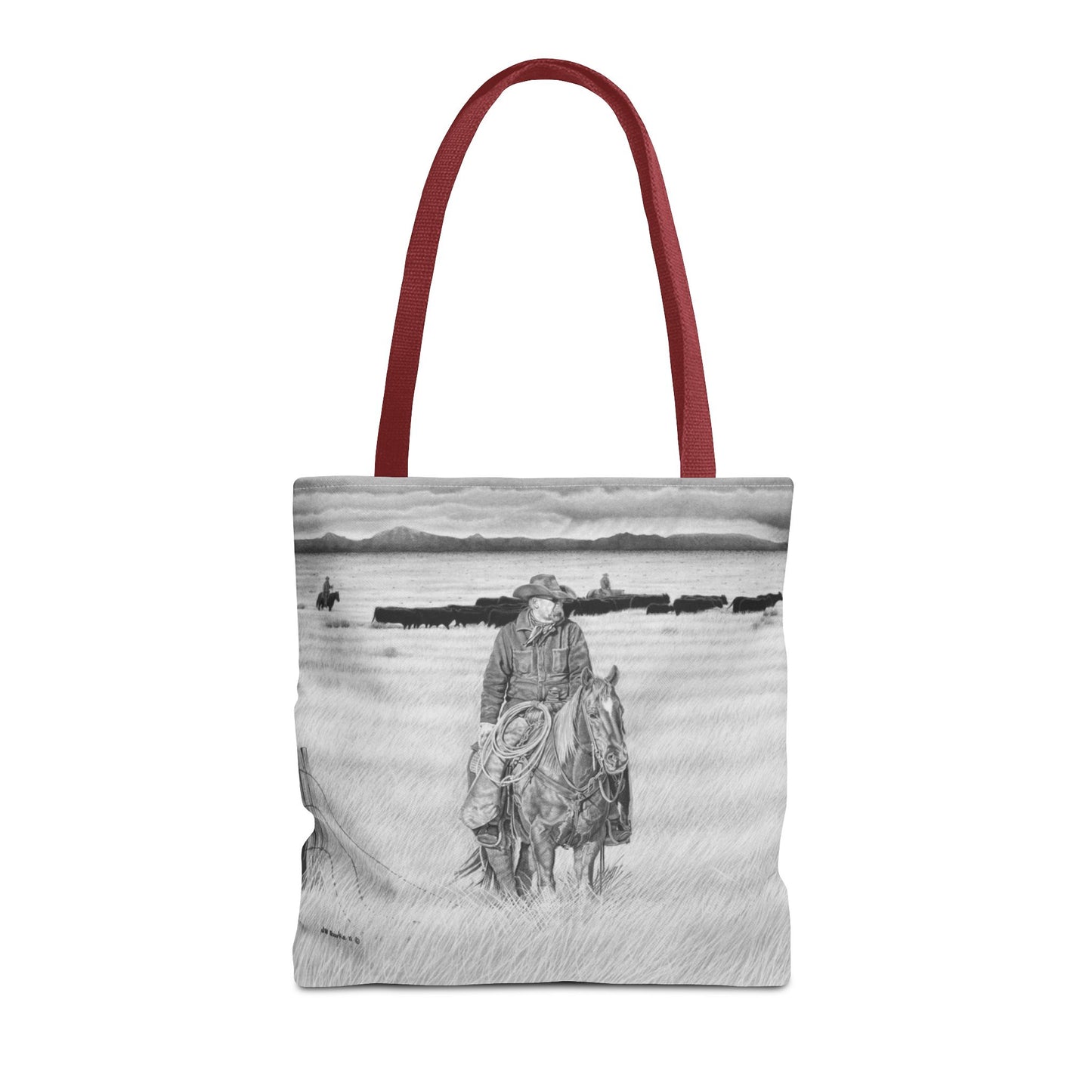 "The Passing Storm" Tote Bag, Western Style Shopping Tote, Equestrian Gift, Farmhouse Decor, Horse Lover Accessory