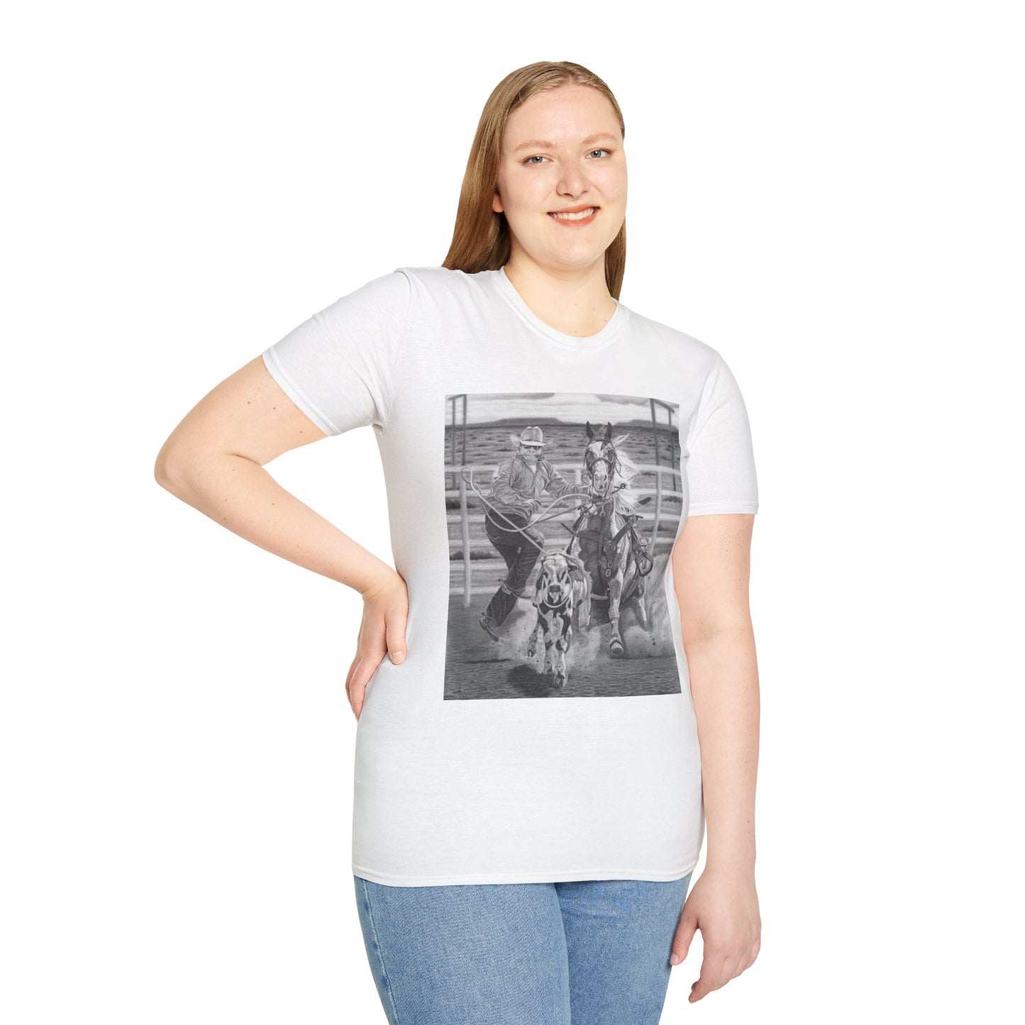 "Stone Cold Throw" Western Art T-Shirt