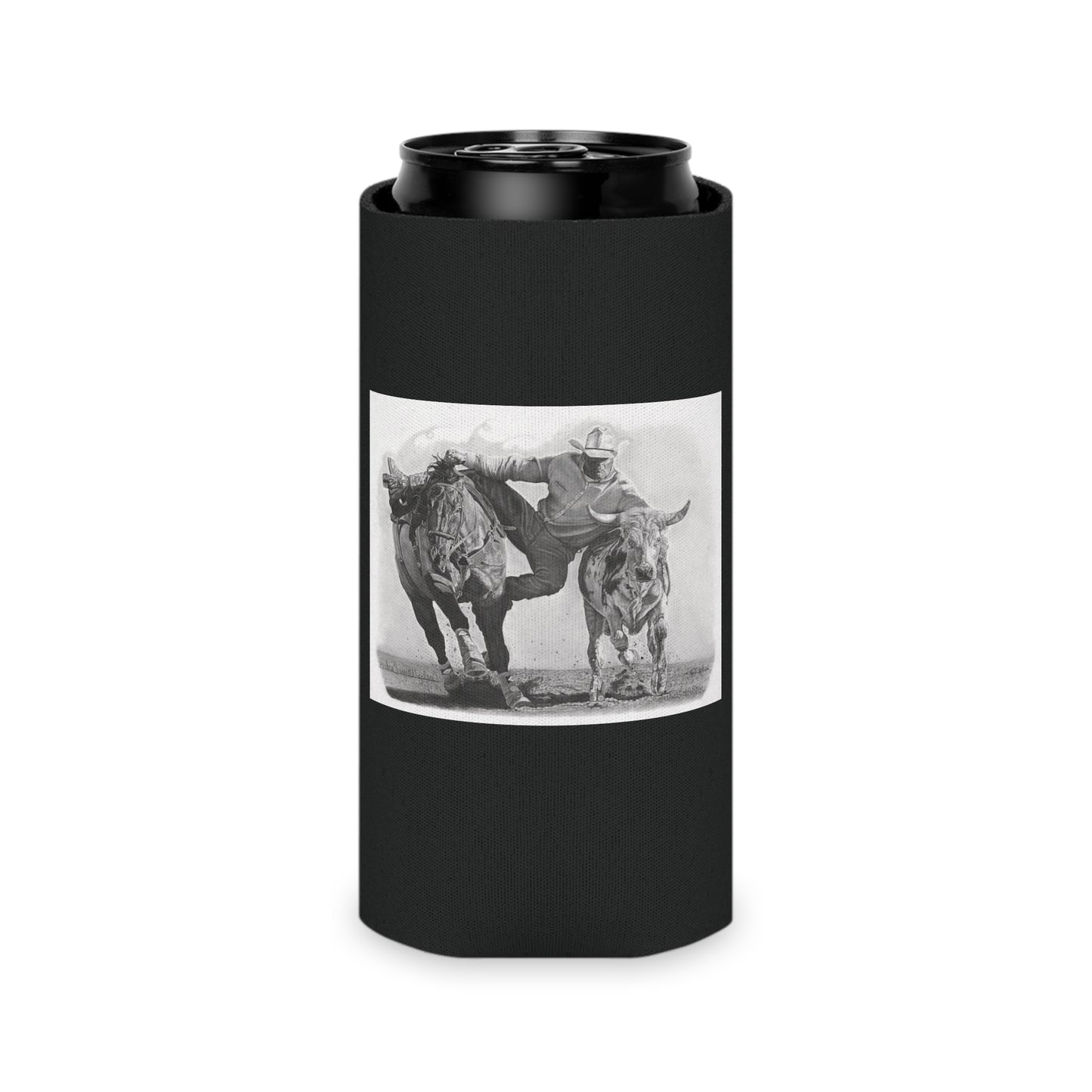 "Cowboy Life #1 " Rustic Cowboy Can Cooler, Western Beverage Sleeve, Outdoor Party Gear, Country-Themed Drink Holder, Ideal for BBQs & Tailgates