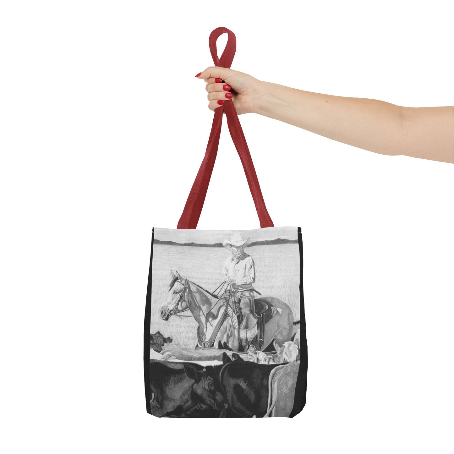 "Hot Day on the Job" Tote Bag, Western Style Shopping Tote, Equestrian Gift, Farmhouse Decor, Horse Lover Accessory