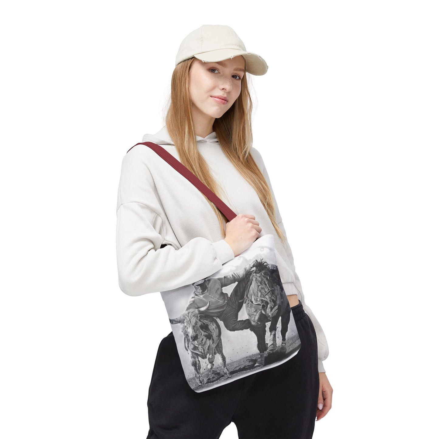 "Cowboy Life #1 " Tote Bag, Western Style Shopping Tote, Equestrian Gift, Farmhouse Decor, Horse Lover Accessory