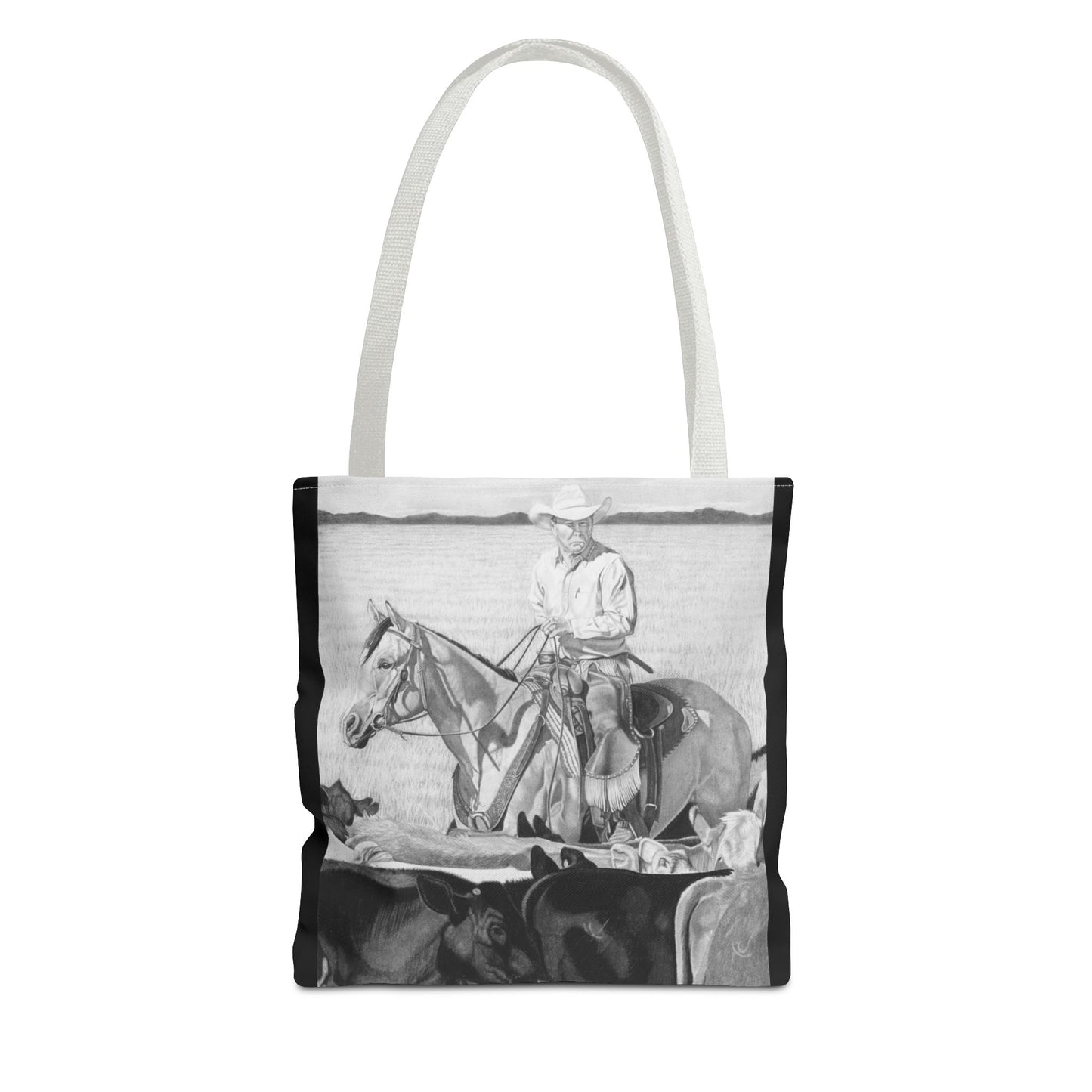 "Hot Day on the Job" Tote Bag, Western Style Shopping Tote, Equestrian Gift, Farmhouse Decor, Horse Lover Accessory