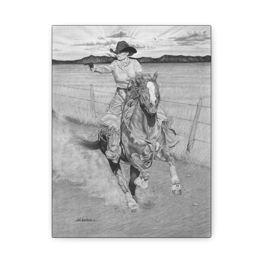 "Dangerouse and Beautiful" western art on canvas