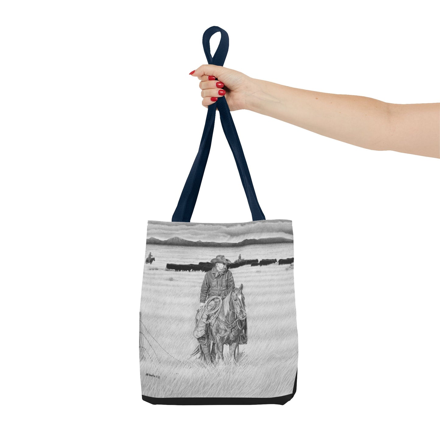 "The Passing Storm" Tote Bag, Western Style Shopping Tote, Equestrian Gift, Farmhouse Decor, Horse Lover Accessory
