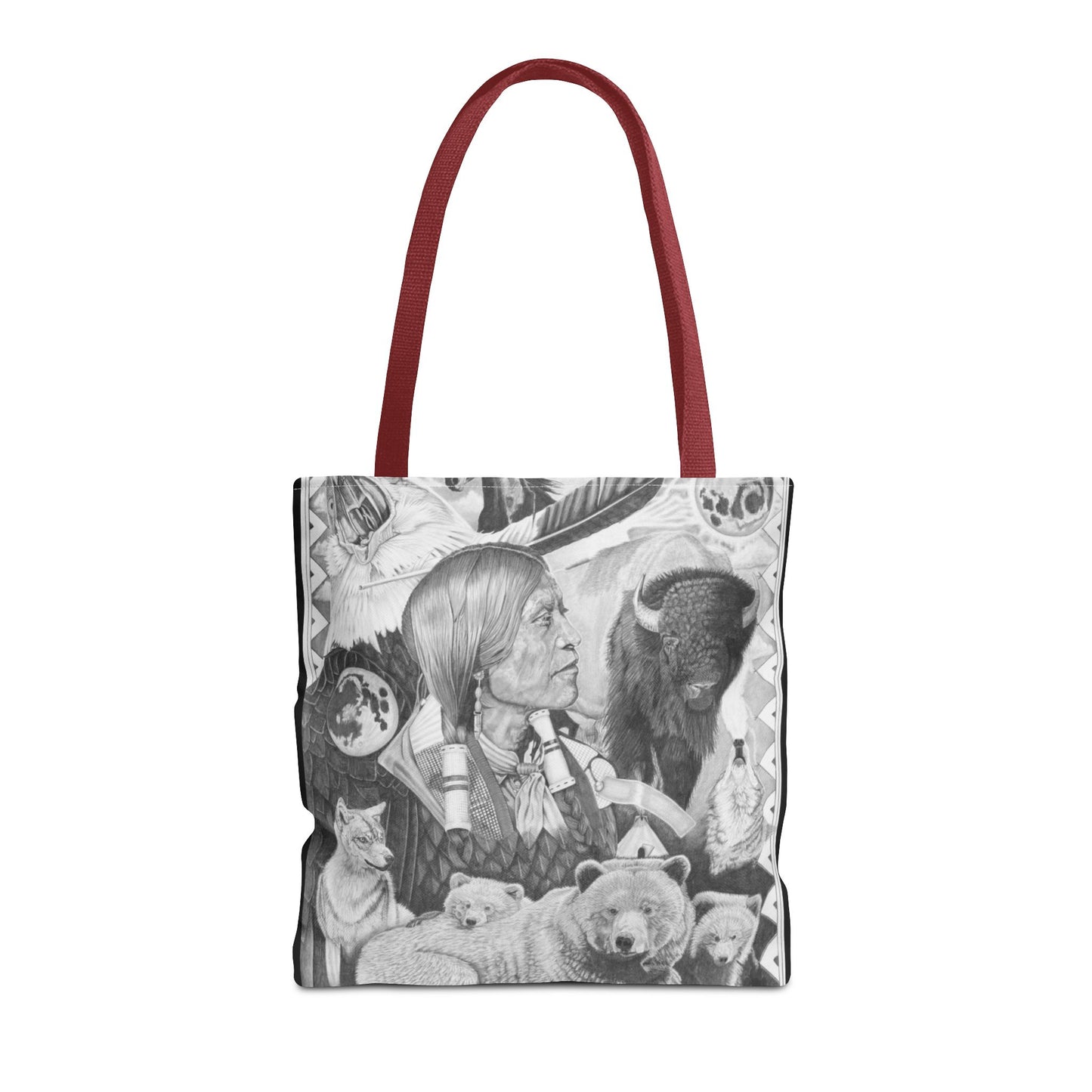 "Two Moon Apache Dream " Tote Bag, Western Style Shopping Tote, Equestrian Gift, Farmhouse Decor, Horse Lover Accessory