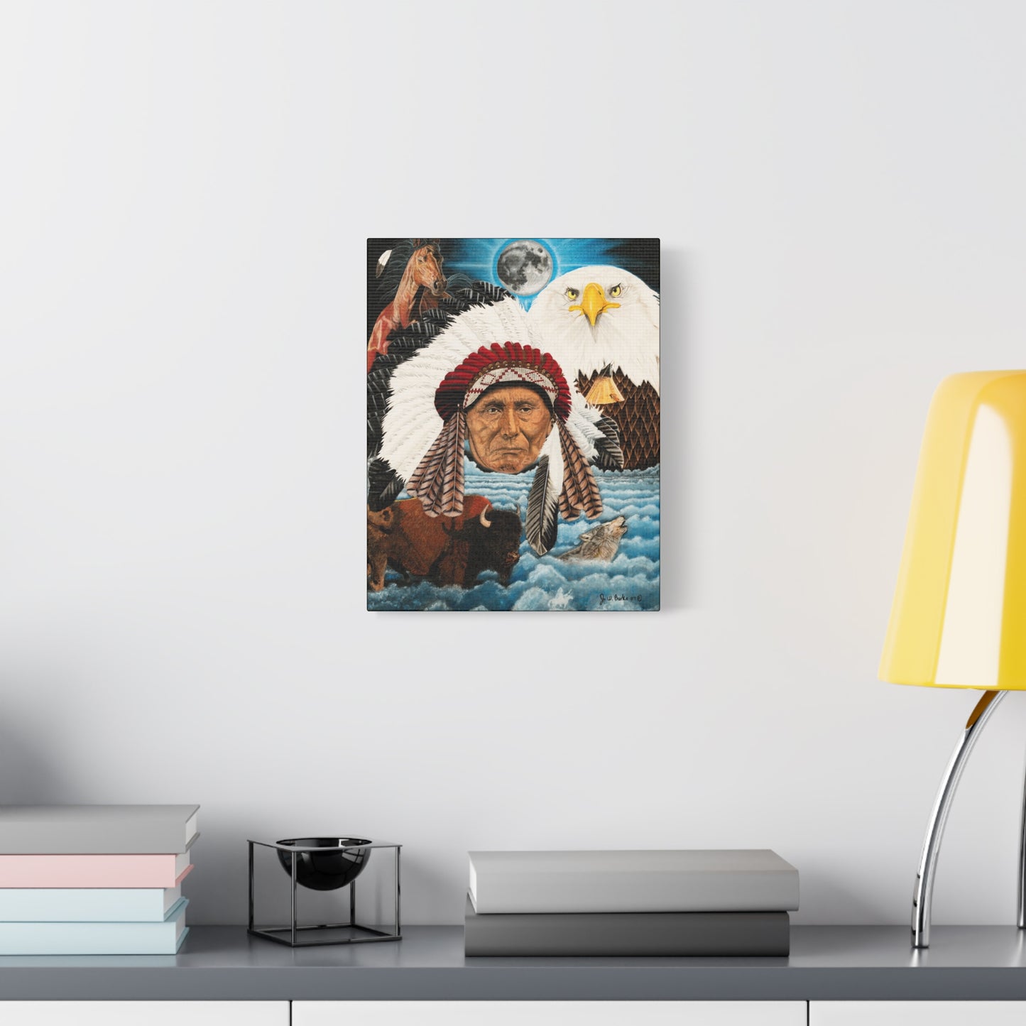 "Dream of Chief Joseph" western art on canvas