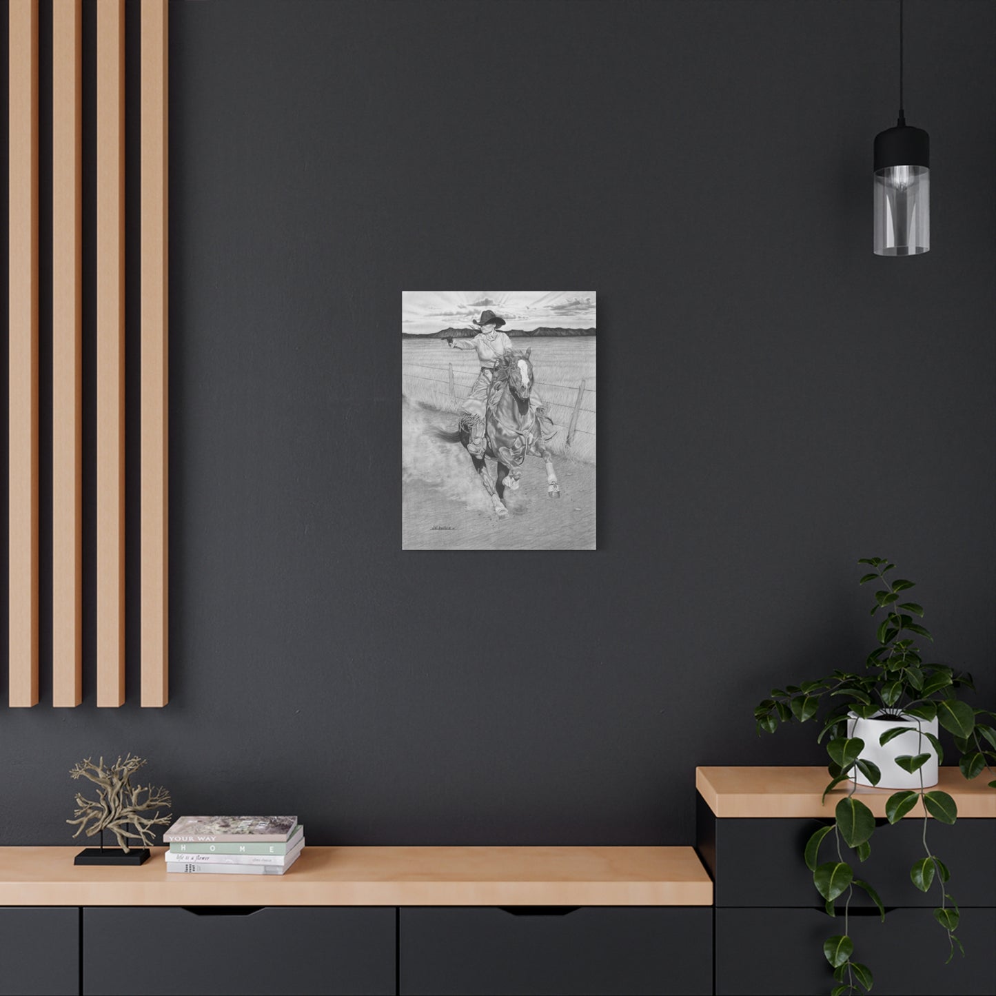 "Dangerouse and Beautiful" western art on canvas