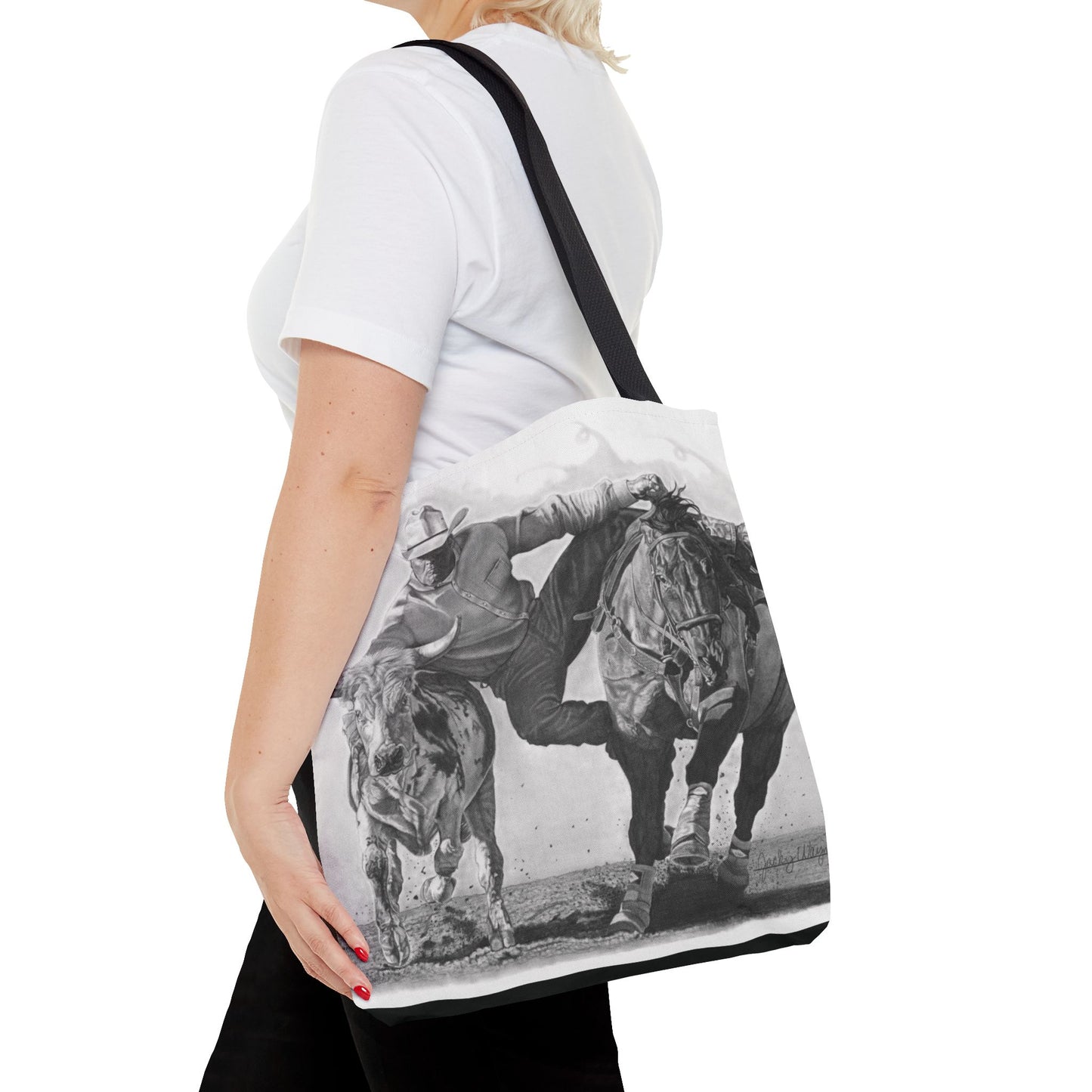 "Cowboy Life #1 " Tote Bag, Western Style Shopping Tote, Equestrian Gift, Farmhouse Decor, Horse Lover Accessory