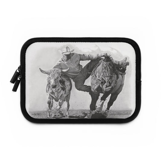 "Cowboy Life #1" Rustic Cowboy Laptop Sleeve, Western Cowpoke Case, Unique Gift for Ranch Lovers, Rodeo Accessories, Durable Tech Cover