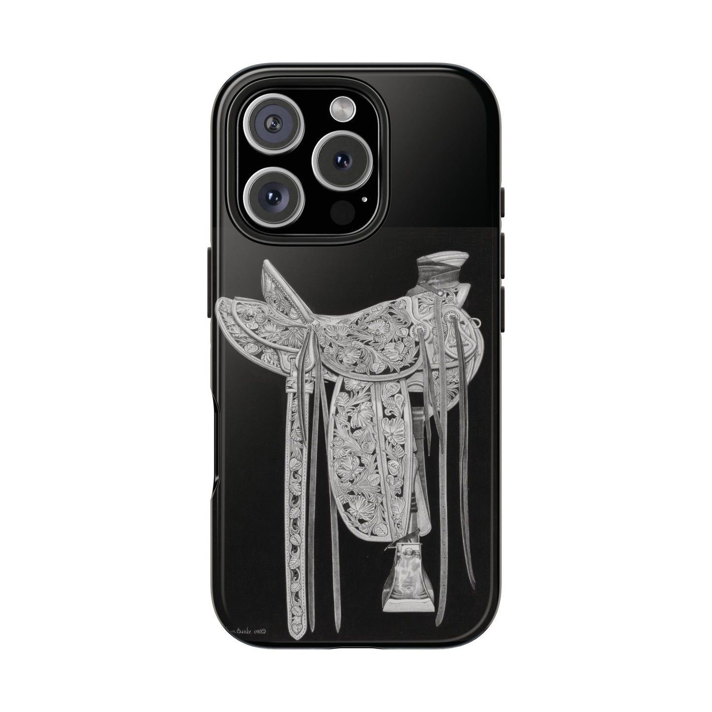 "New Saddle" Western Rodeo Phone Cases, Cowboy Design, Tough Protection, Gift for Him, Ranch Decor, Durable Style