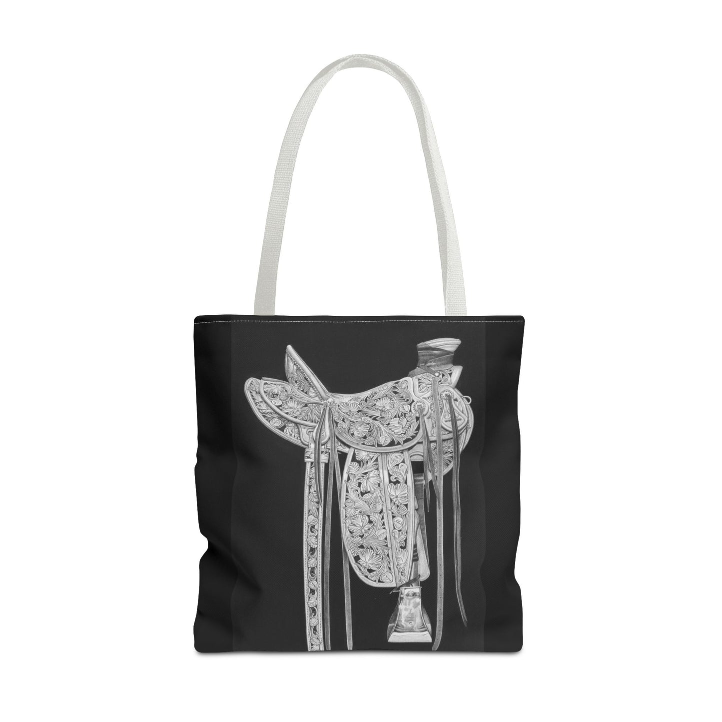 "New Saddle " Western Style Shopping Tote, Equestrian Gift, Farmhouse Decor, Horse Lover Accessory
