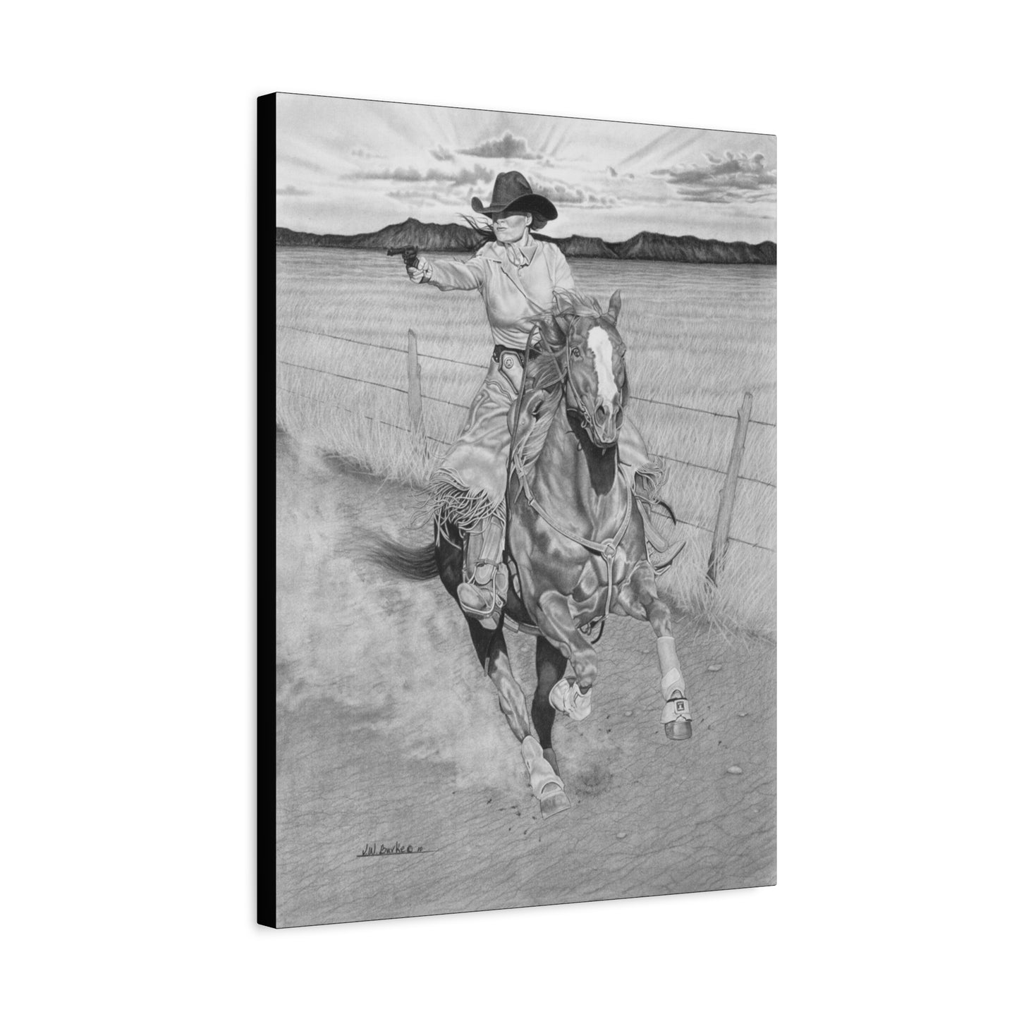 "Dangerouse and Beautiful" western art on canvas