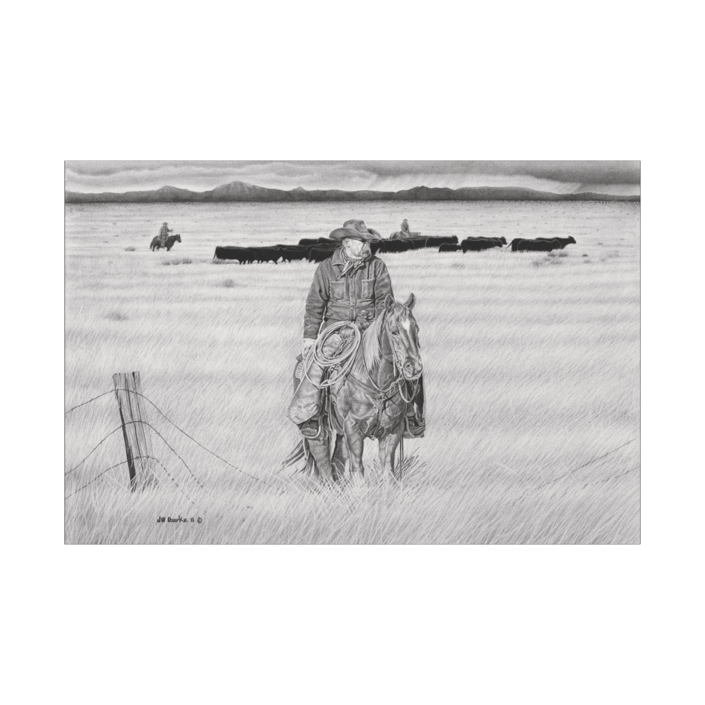 "The Passing Storm" western art on canvas