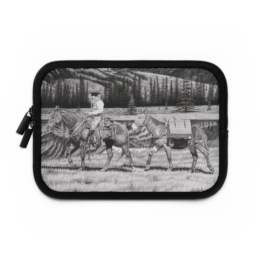 "Still Day on The Trail" Rustic Cowboy Laptop Sleeve, Western Cowpoke Case, Unique Gift for Ranch Lovers, Rodeo Accessories, Durable Tech Cover