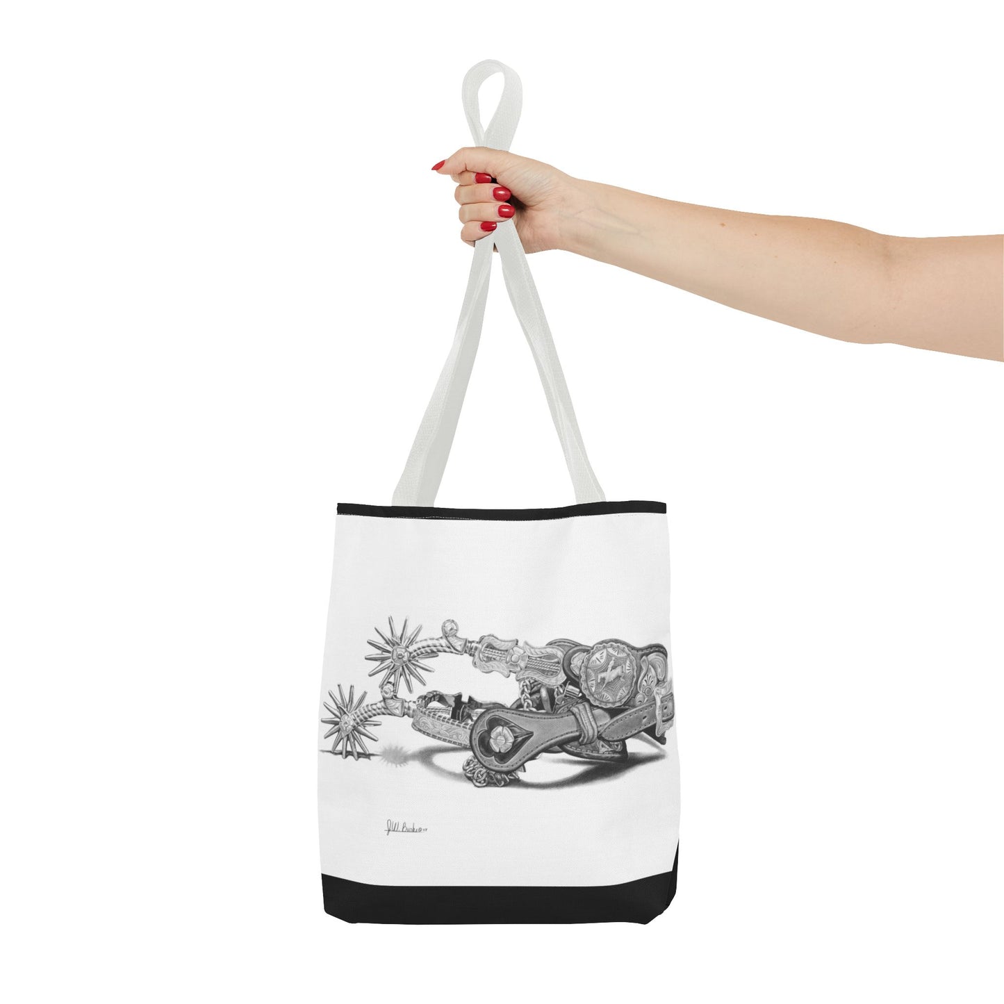 "Spurs" Tote Bag, Western Style Shopping Tote, Equestrian Gift, Farmhouse Decor, Horse Lover Accessory