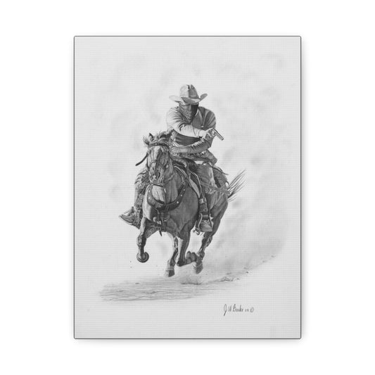 "Bandit " Western art on canvas