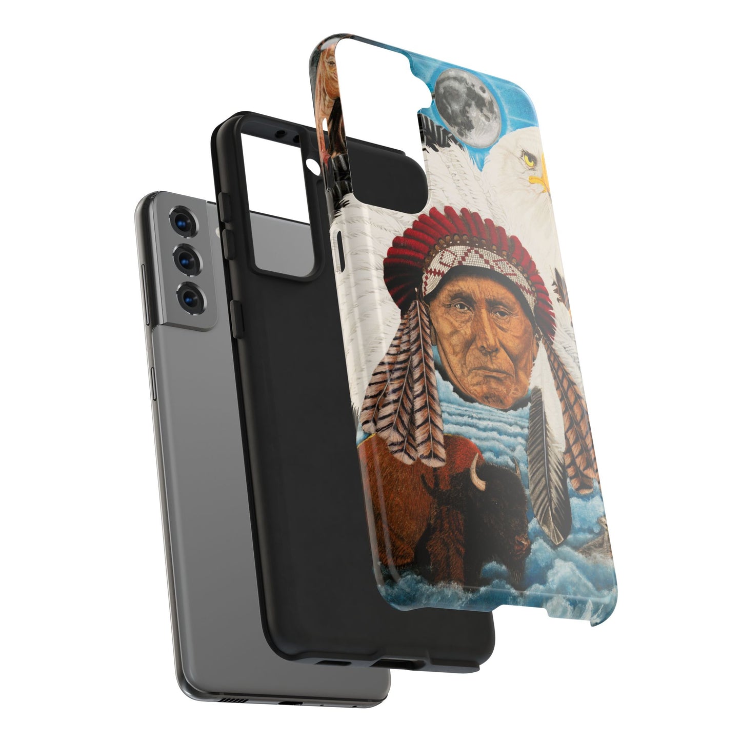 "Dream of Chief Joseph" Western Rodeo Phone Cases, Cowboy Design, Tough Protection, Gift for Him, Ranch Decor, Durable Style