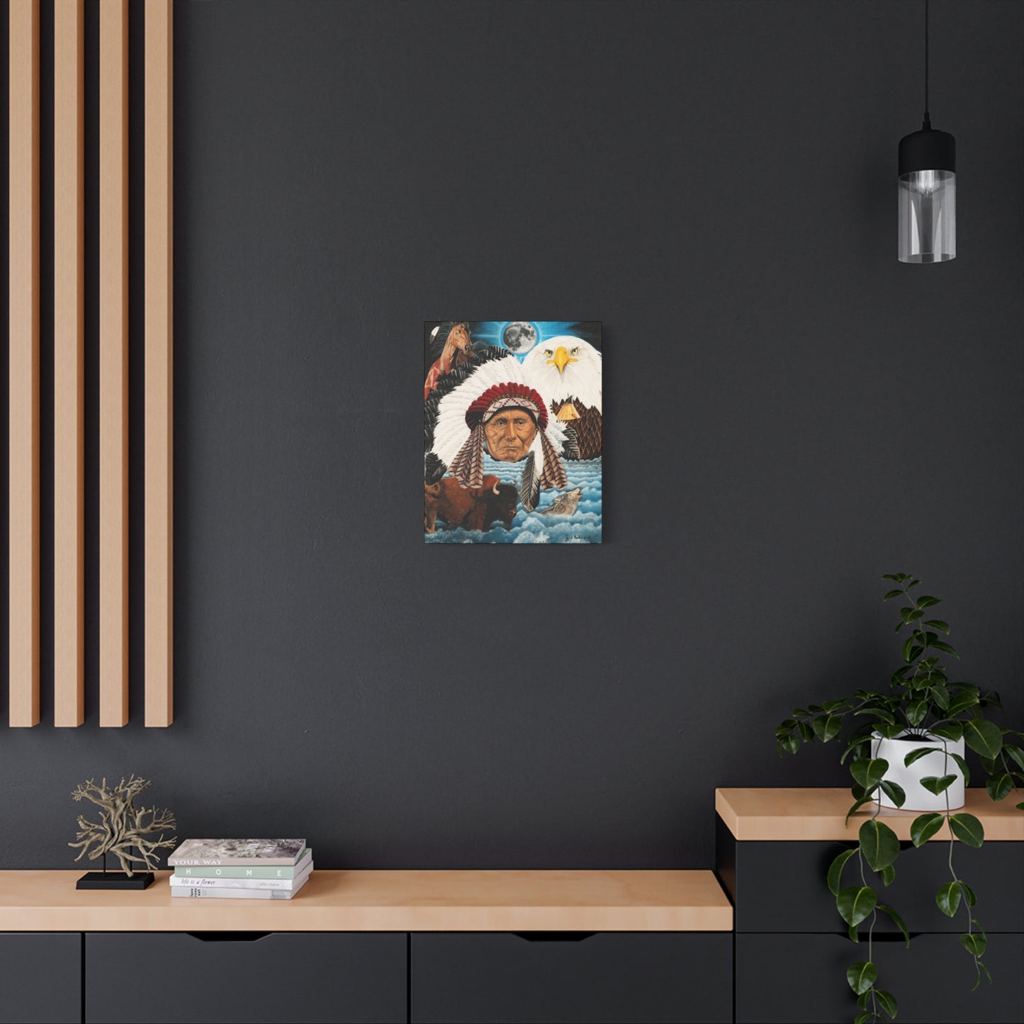 "Dream of Chief Joseph" western art on canvas