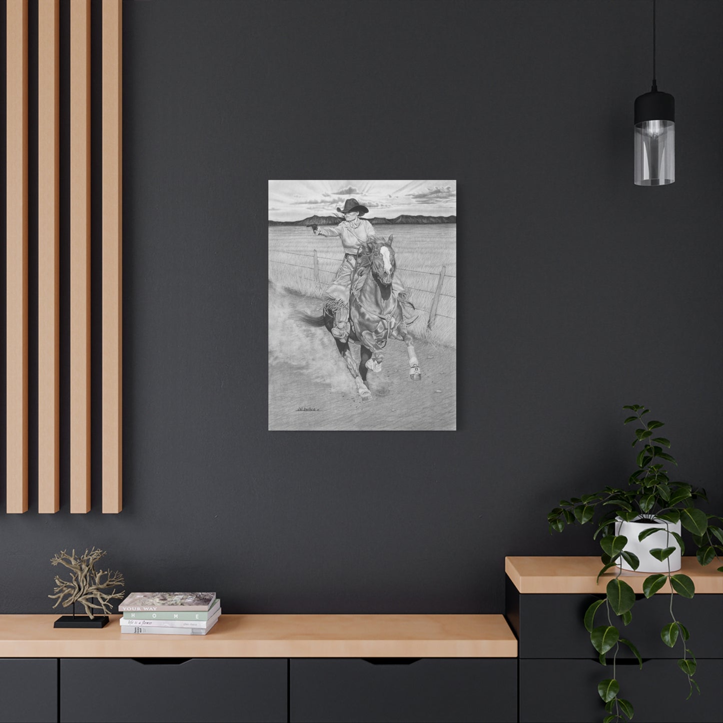 "Dangerouse and Beautiful" western art on canvas