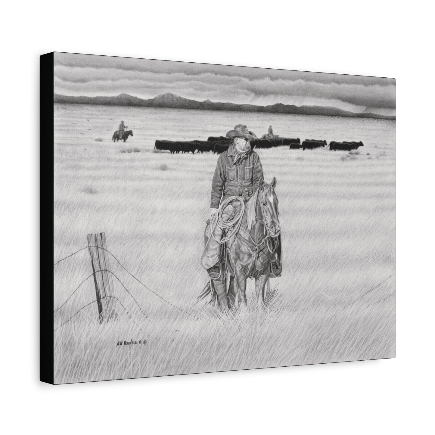 "The Passing Storm" western art on canvas