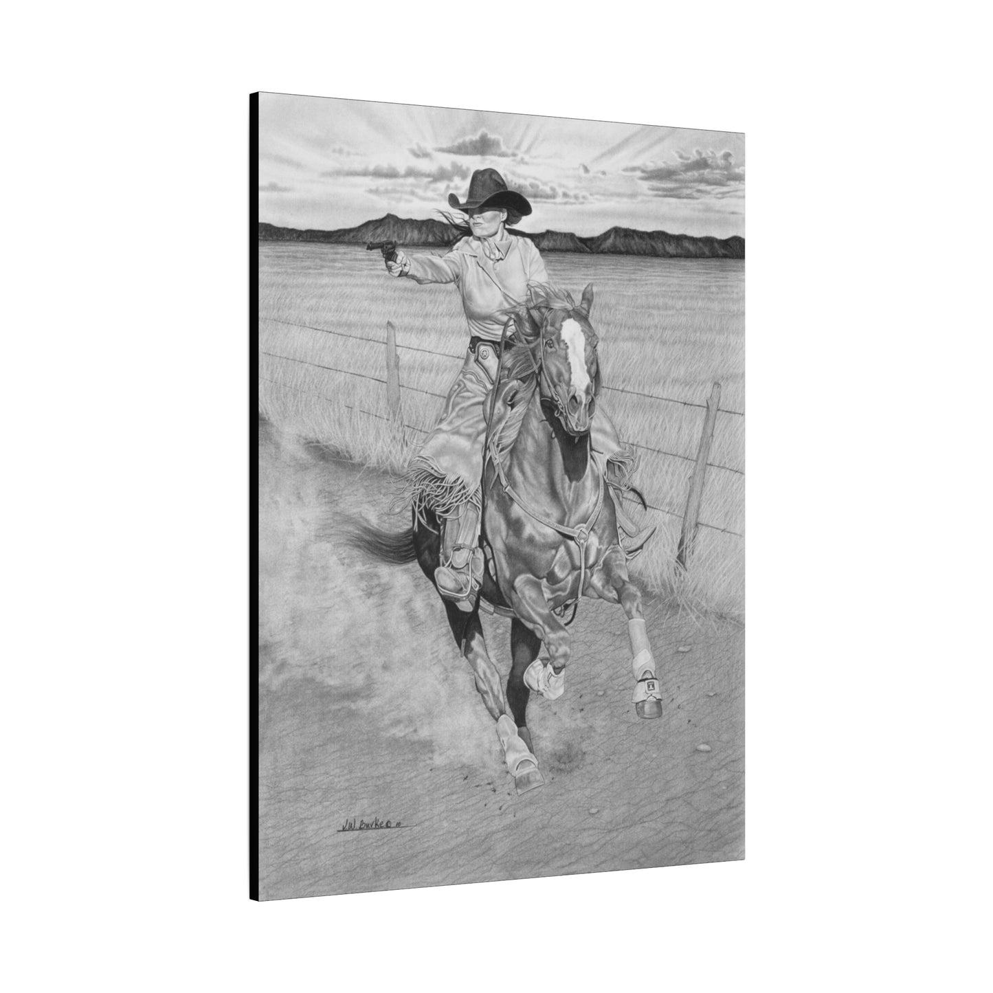 "Dangerouse and Beautiful" western art on canvas
