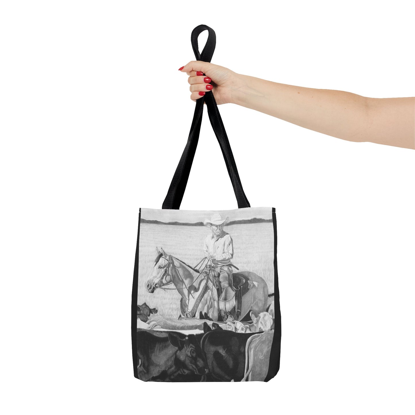 "Hot Day on the Job" Tote Bag, Western Style Shopping Tote, Equestrian Gift, Farmhouse Decor, Horse Lover Accessory