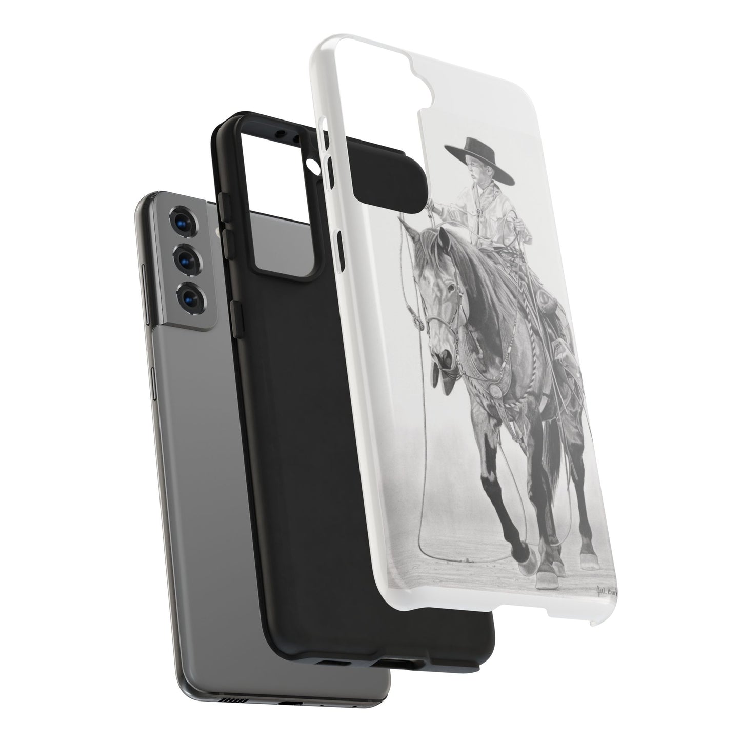 "Young Cowboy" Western Rodeo Phone Cases, Cowboy Design, Tough Protection, Gift for Him, Ranch Decor, Durable Style