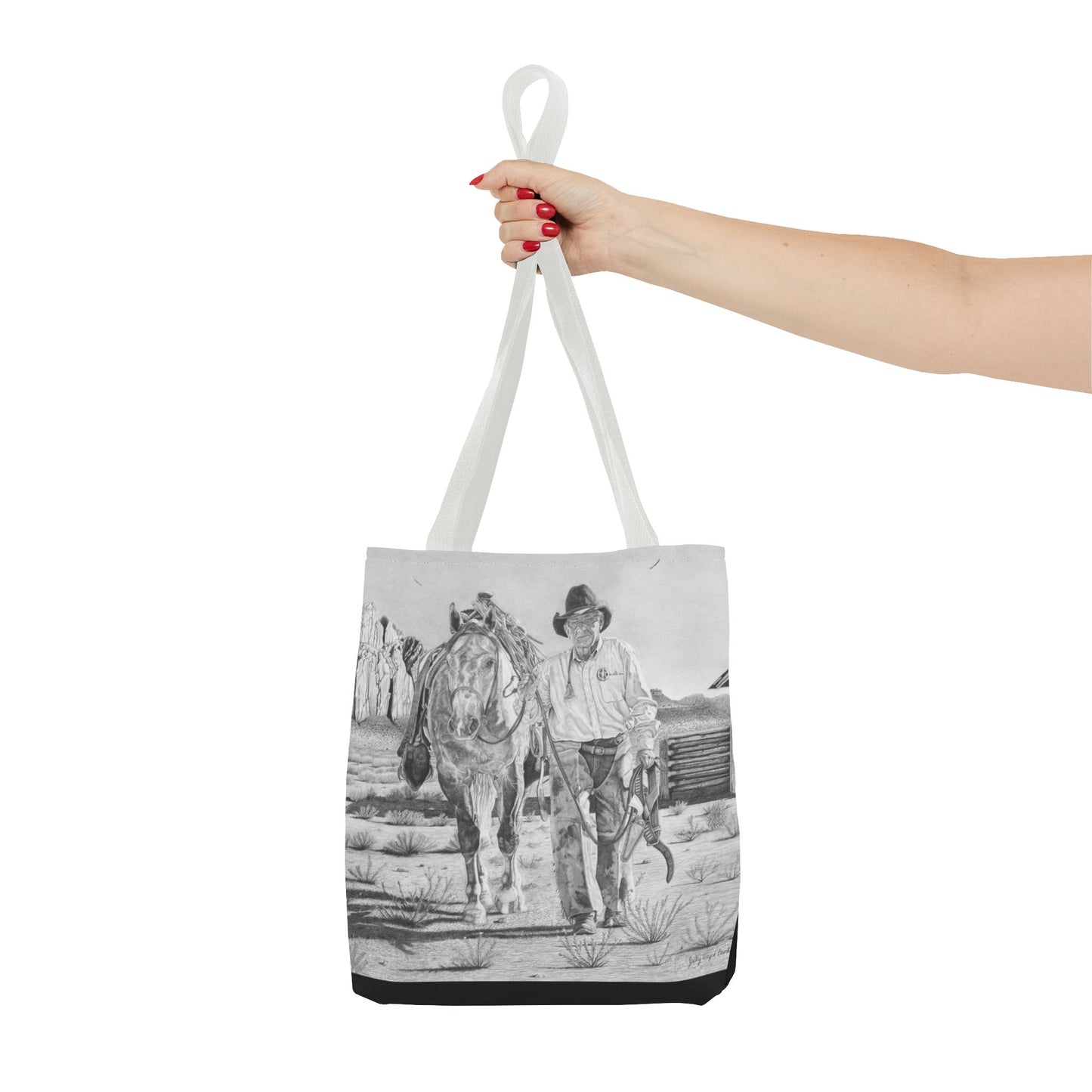"On The Trail of Outlaw" Western Art Tote Bag