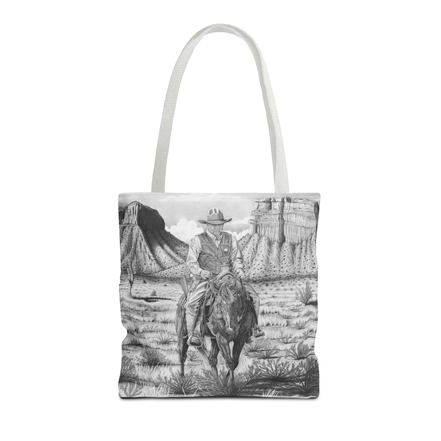 "On the Outlaw Trail "Tote Bag, Western Style Shopping Tote, Equestrian Gift, Farmhouse Decor, Horse Lover Accessory
