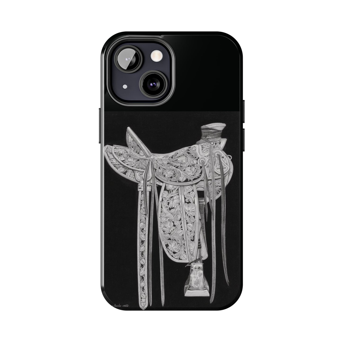"New Saddle" Western Rodeo Phone Cases, Cowboy Design, Tough Protection, Gift for Him, Ranch Decor, Durable Style