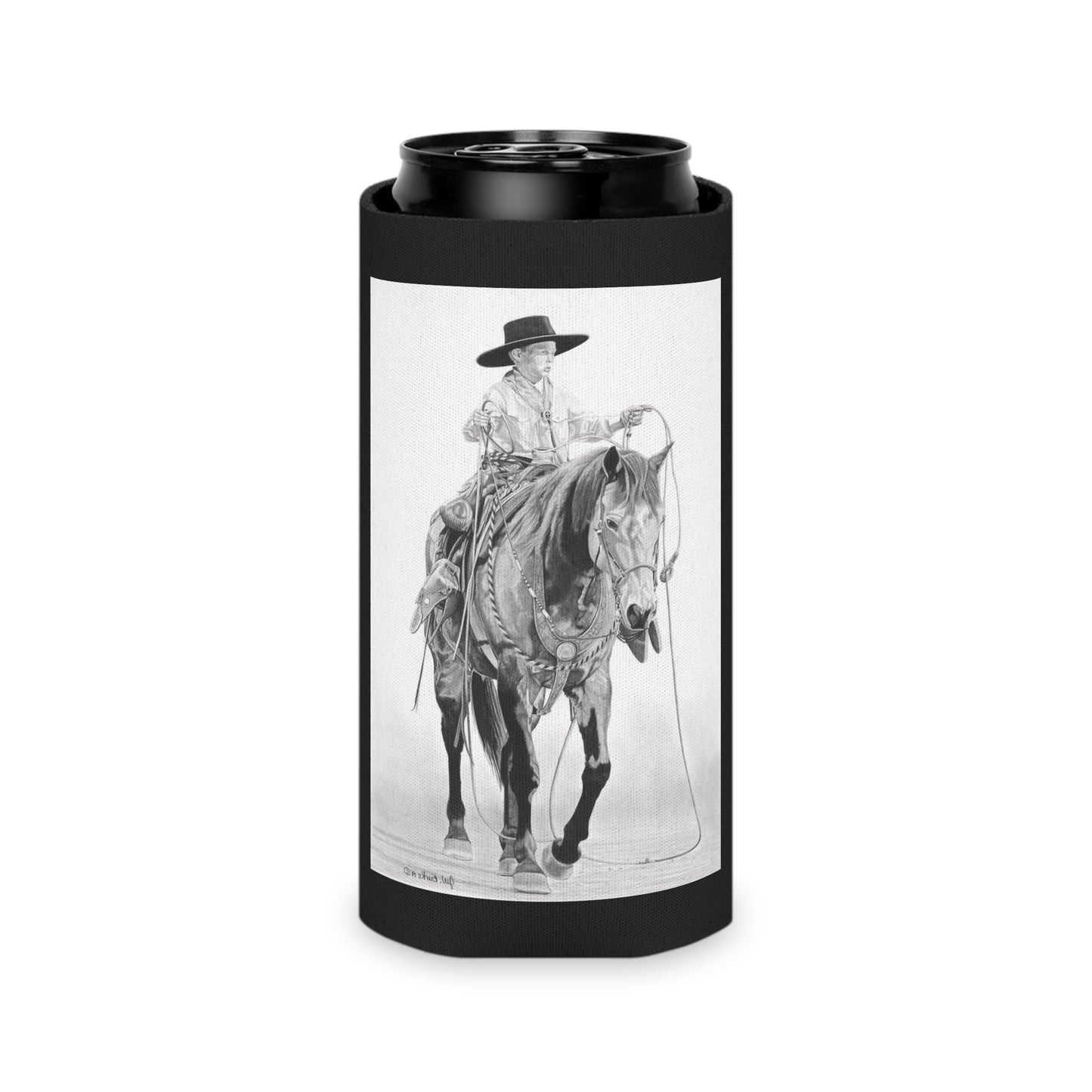 'Young Cowboy' Rustic Cowboy Can Cooler, Western Beverage Sleeve, Outdoor Party Gear, Country-Themed Drink Holder, Ideal for BBQs & Tailgates