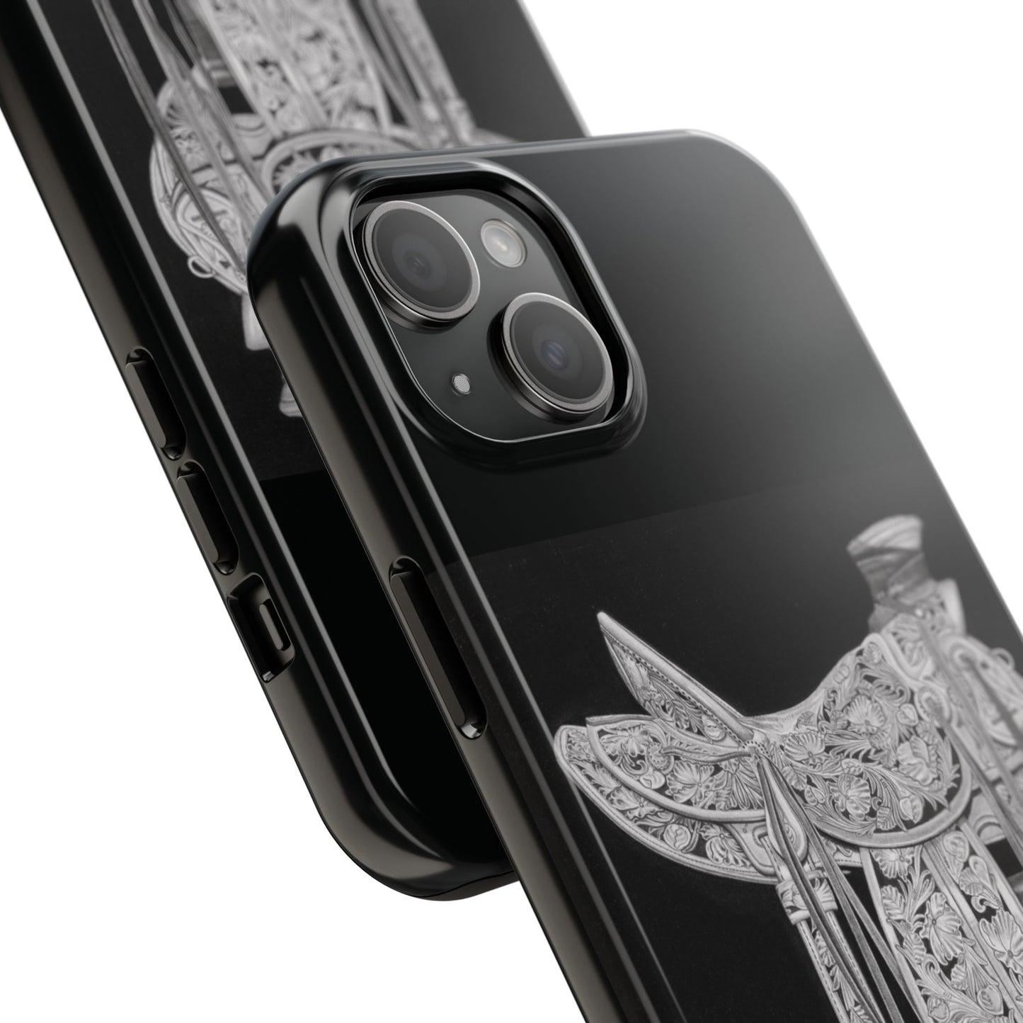 "New Saddle" Western Rodeo Phone Cases, Cowboy Design, Tough Protection, Gift for Him, Ranch Decor, Durable Style