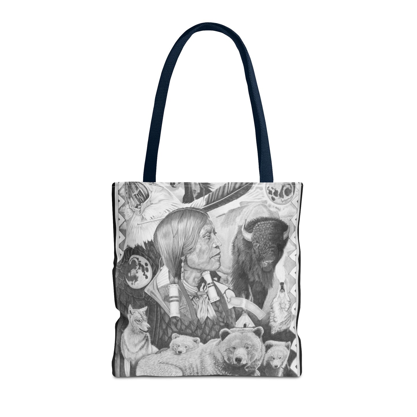 "Two Moon Apache Dream " Tote Bag, Western Style Shopping Tote, Equestrian Gift, Farmhouse Decor, Horse Lover Accessory