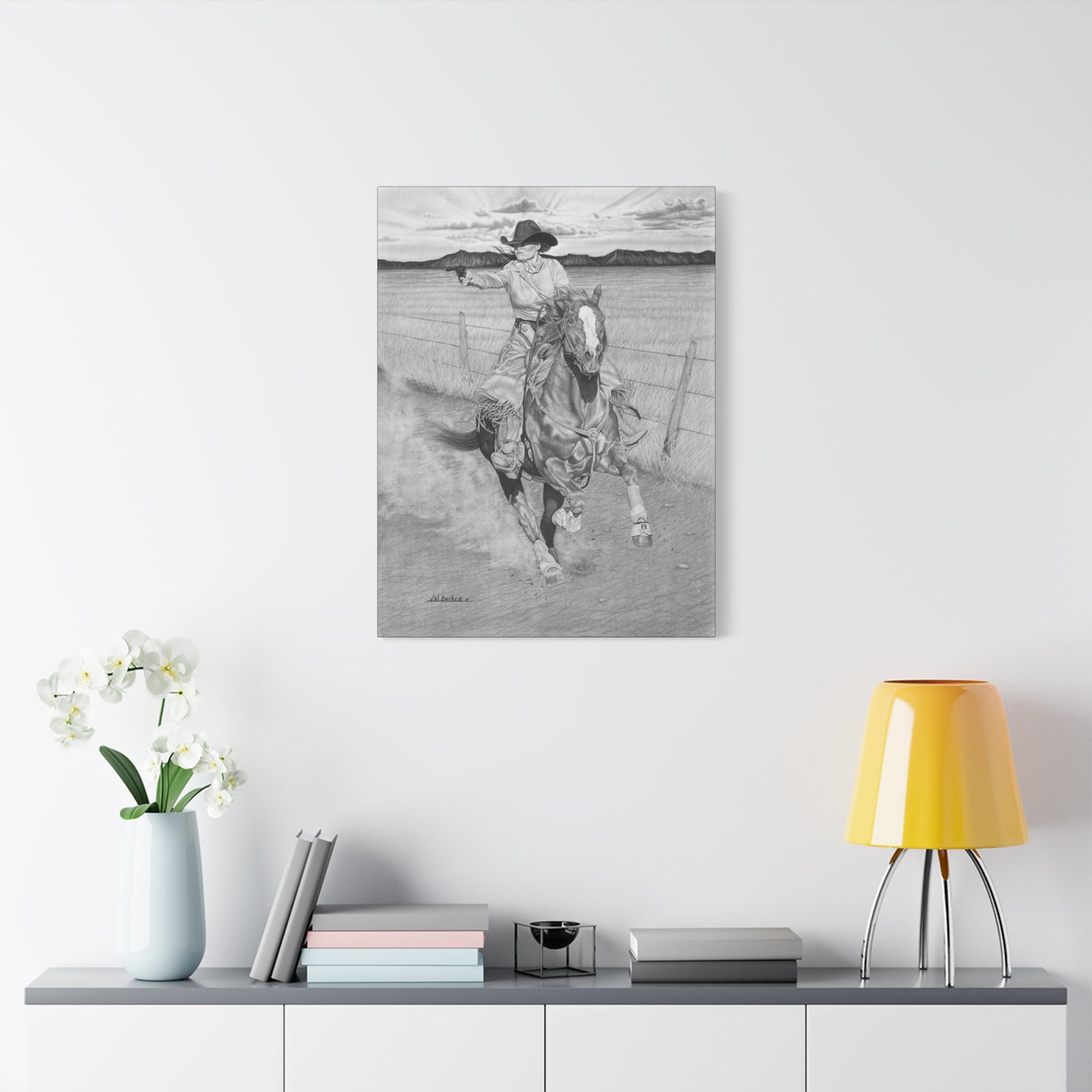 "Dangerouse and Beautiful" western art on canvas