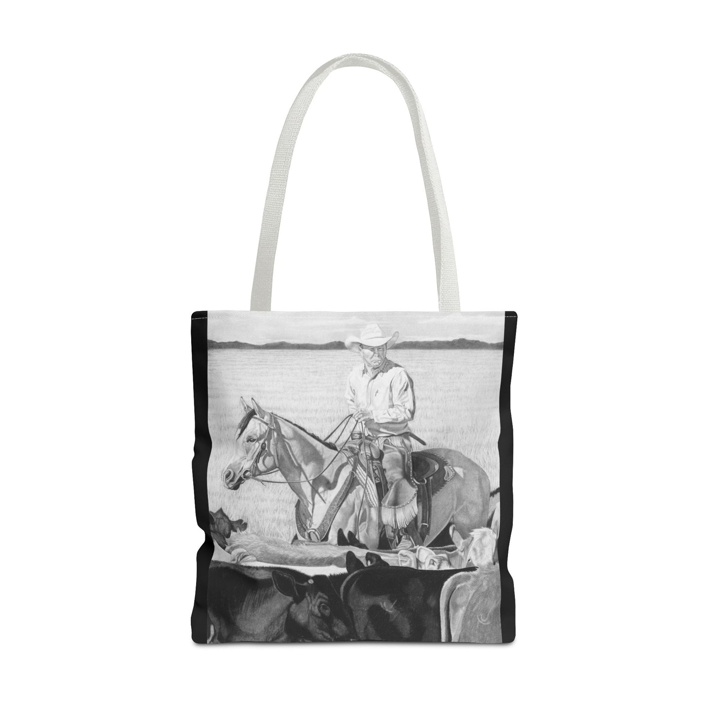 "Hot Day on the Job" Tote Bag, Western Style Shopping Tote, Equestrian Gift, Farmhouse Decor, Horse Lover Accessory