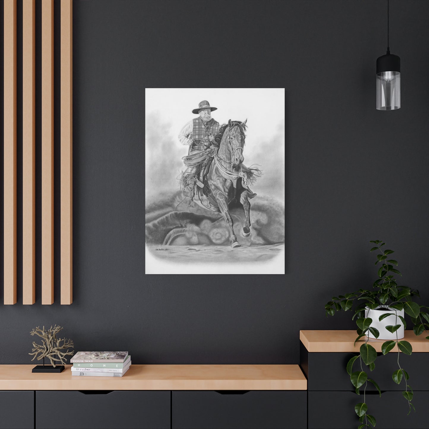 "Trouble Up Ahead " western art on canvas