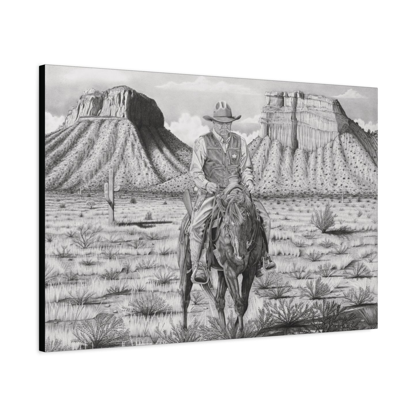 "On The Outlaw Trail" western art on canvas