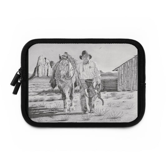 "On The Trail of Oulat" Rustic Cowboy Laptop Sleeve, Western Cowpoke Case, Unique Gift for Ranch Lovers, Rodeo Accessories, Durable Tech Cover