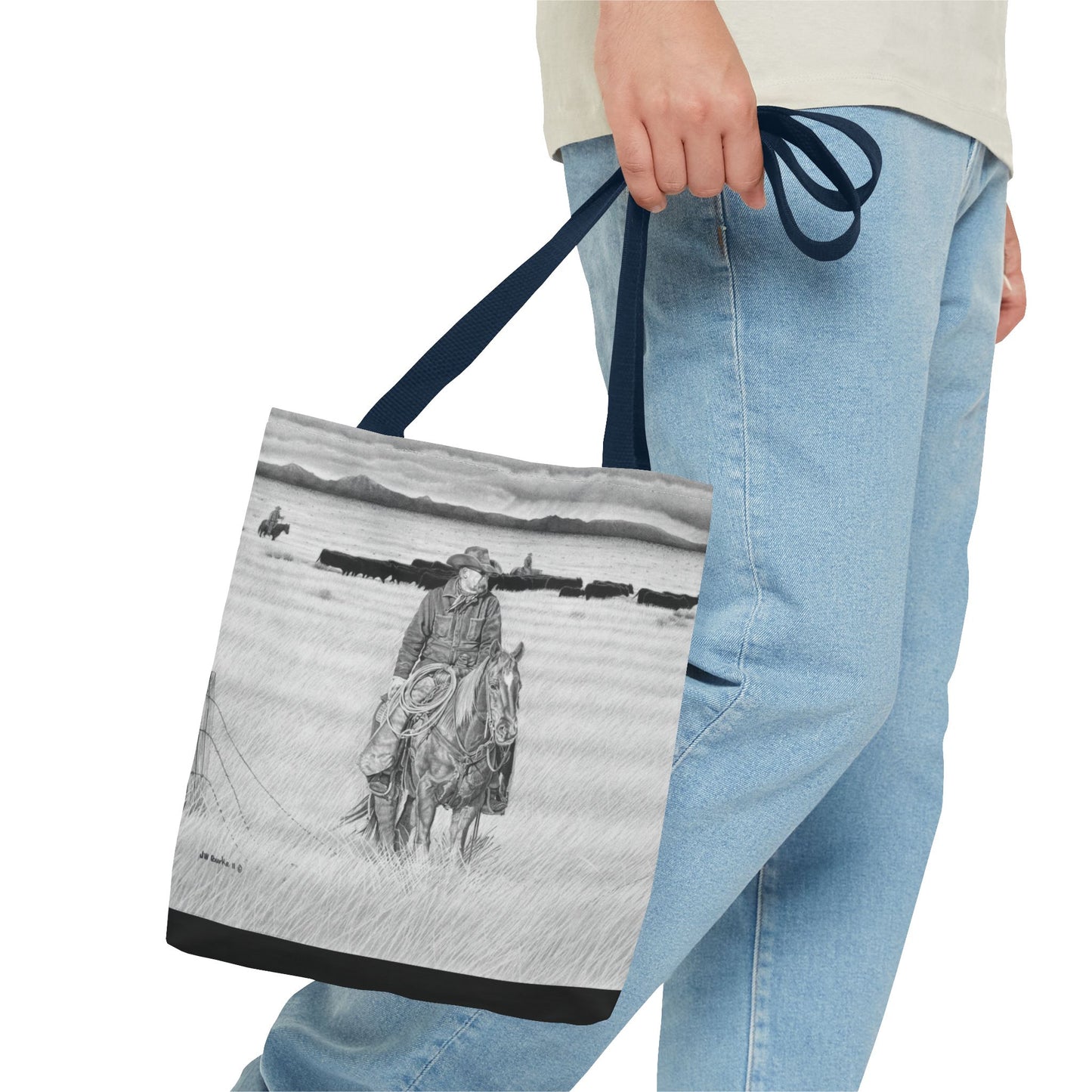 "The Passing Storm" Tote Bag, Western Style Shopping Tote, Equestrian Gift, Farmhouse Decor, Horse Lover Accessory