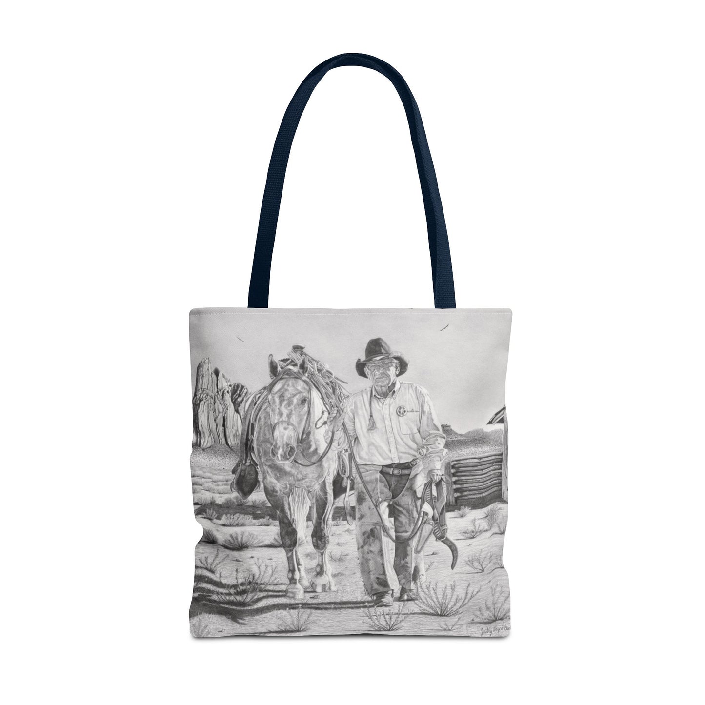 "On The Trail of Outlaw" Western Art Tote Bag