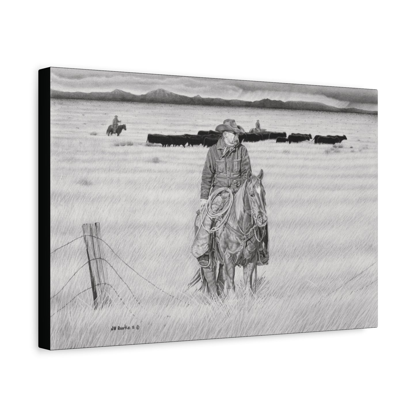 "The Passing Storm" western art on canvas