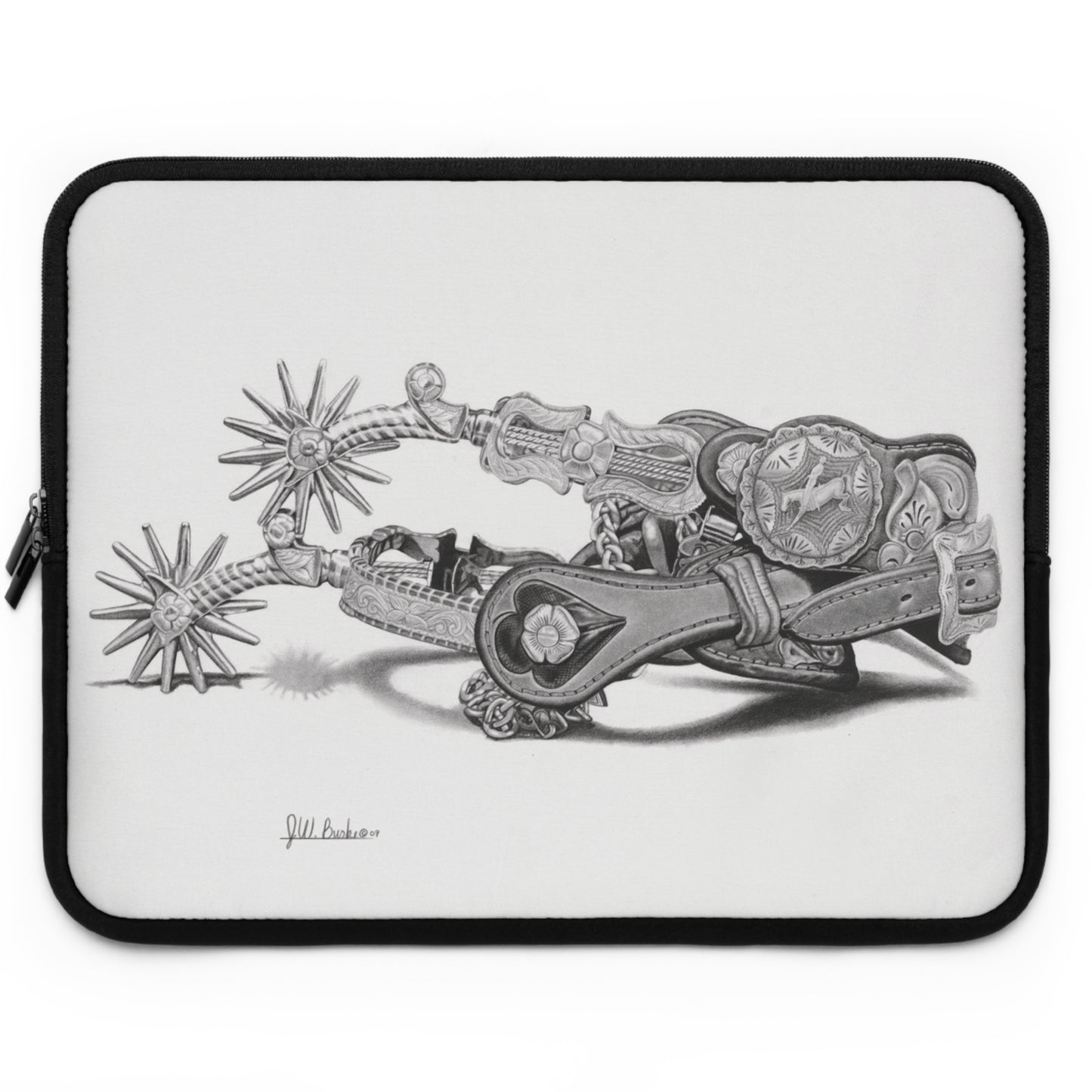 "Spurs" Cowboy Laptop Sleeve, Unique Gift for Ranch Lovers, Rodeo Accessories, Durable Tech Cover