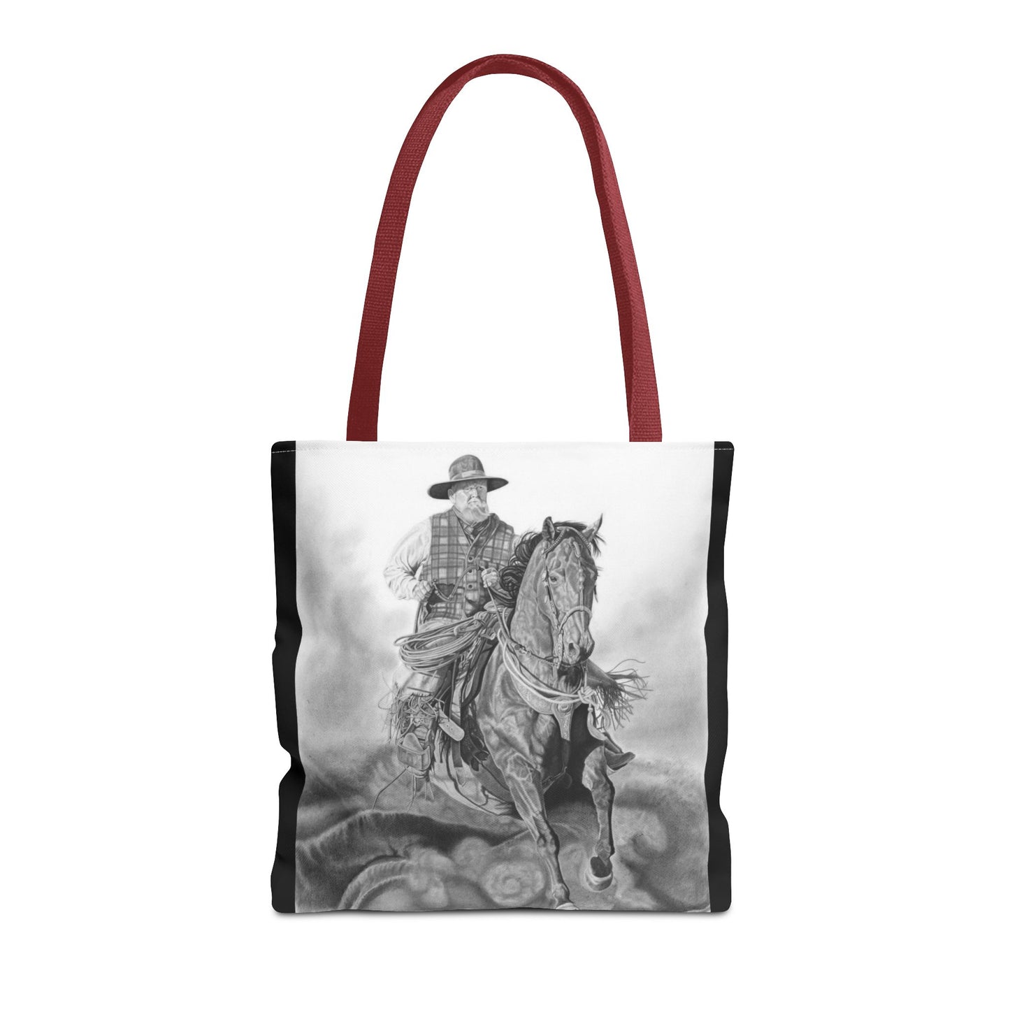 "Trouble Up Ahead" Tote Bag, Western Style Shopping Tote, Equestrian Gift, Farmhouse Decor, Horse Lover Accessory